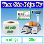 Decal nhiệt 58mm x 40mm x 30m